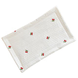 Maxbell Baby Pillow for Sleeping Infant Soft Cotton Quilted Washable Bedding Cushion Cherry