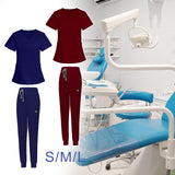 Maxbell 2xNursing Scrubs Uniform Elastic Work Clothing for SPA Pet Groomer Cosmetology