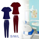 Maxbell 2xNursing Scrubs Uniform Elastic Work Clothing for SPA Pet Groomer Cosmetology
