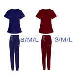 Maxbell 2xNursing Scrubs Uniform Elastic Work Clothing for SPA Pet Groomer Cosmetology