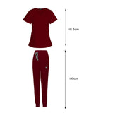 Maxbell 2xNursing Scrubs Uniform Elastic Work Clothing for SPA Pet Groomer Cosmetology