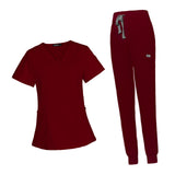 Maxbell 2xNursing Scrubs Uniform Elastic Work Clothing for SPA Pet Groomer Cosmetology