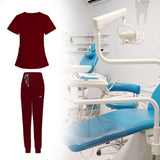 Maxbell 2xNursing Scrubs Uniform Elastic Work Clothing for SPA Pet Groomer Cosmetology