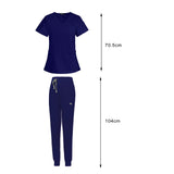 Maxbell 2xNursing Scrubs Uniform Elastic Work Clothing for SPA Pet Groomer Cosmetology