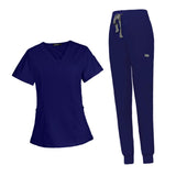 Maxbell 2xNursing Scrubs Uniform Elastic Work Clothing for SPA Pet Groomer Cosmetology