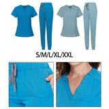 Maxbell 2xNursing Scrubs Uniform Scrubs Set for Pet Groomer Veterinary Operating Room