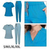 Maxbell 2xNursing Scrubs Uniform Scrubs Set for Pet Groomer Veterinary Operating Room