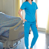 Maxbell 2xNursing Scrubs Uniform Scrubs Set for Pet Groomer Veterinary Operating Room