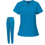 Maxbell 2xNursing Scrubs Uniform Scrubs Set for Pet Groomer Veterinary Operating Room