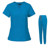 Maxbell 2xNursing Scrubs Uniform Scrubs Set for Pet Groomer Veterinary Operating Room