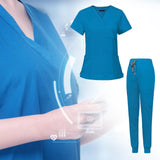 Maxbell 2xNursing Scrubs Uniform Scrubs Set for Pet Groomer Veterinary Operating Room