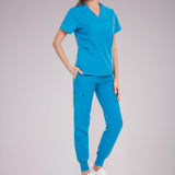 Maxbell 2xNursing Scrubs Uniform Scrubs Set for Pet Groomer Veterinary Operating Room