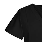 Maxbell 2xWomen's Scrubs Set V Neck Scrub Top Jogger Scrub Pants Nursing Uniforms  XXL Black