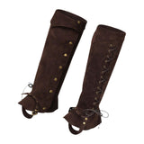 Maxbell 2xBoot Top Covers Fashion Pirate Boot Covers for Themed Party Festival Camping Brown