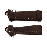 Maxbell 2xBoot Top Covers Fashion Pirate Boot Covers for Themed Party Festival Camping Brown