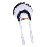 Maxbell 4xFeather Headdress Indian Hat Headwear for Performance Party Carnival Costume Style B