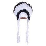 Maxbell 3xFeather Headdress Indian Hat Headwear for Performance Party Carnival Costume Style B