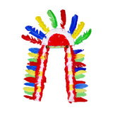 Maxbell 5xFeather Headdress Indian Hat Headwear for Performance Party Carnival Costume Style D