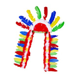 Maxbell 4xFeather Headdress Indian Hat Headwear for Performance Party Carnival Costume Style D