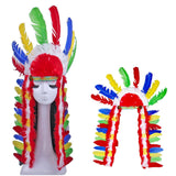 Maxbell 4xFeather Headdress Indian Hat Headwear for Performance Party Carnival Costume Style D