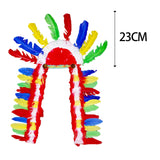 Maxbell 3xFeather Headdress Indian Hat Headwear for Performance Party Carnival Costume Style D