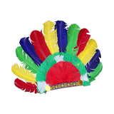 Maxbell 2xFeather Headdress Indian Hat Headwear for Performance Party Carnival Costume Style E