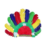 Maxbell 3xFeather Headdress Indian Hat Headwear for Performance Party Carnival Costume Style E