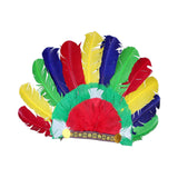Maxbell 2xFeather Headdress Indian Hat Headwear for Performance Party Carnival Costume Style E