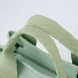 Maxbell 3xWomen Canvas Travel Tote Bag Casual Handbag Top Handle Bag with Compartments Green