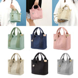 Maxbell 2xWomen Canvas Travel Tote Bag Casual Handbag Top Handle Bag with Compartments Green