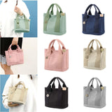 Maxbell 3xWomen Canvas Travel Tote Bag Casual Handbag Top Handle Bag with Compartments Green