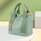 Maxbell 2xWomen Canvas Travel Tote Bag Casual Handbag Top Handle Bag with Compartments Green