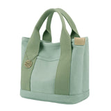 Maxbell 3xWomen Canvas Travel Tote Bag Casual Handbag Top Handle Bag with Compartments Green