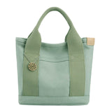 Maxbell 3xWomen Canvas Travel Tote Bag Casual Handbag Top Handle Bag with Compartments Green