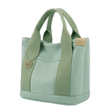 Maxbell 3xWomen Canvas Travel Tote Bag Casual Handbag Top Handle Bag with Compartments Green