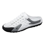 Maxbell 2xMen Slip on Mule Sneakers Slippers Low Top Work Casual Sports Shoes Loafers