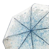 Maxbell 2xTransparent Umbrella Blossom Dome Umbrella Clear Bubble Umbrella Blue