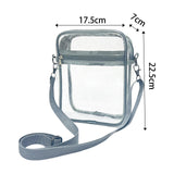 Maxbell 3xClear Crossbody Bag Clear Purse Bag for Travel Outdoor Sports Events Gray Large