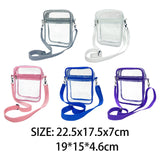 Maxbell 3xClear Crossbody Bag Clear Purse Bag for Travel Outdoor Sports Events Gray Large