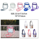 Maxbell 4xClear Crossbody Bag Clear Purse Bag for Travel Outdoor Sports Events Gray Large