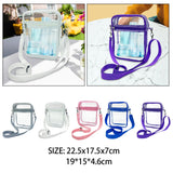 Maxbell 4xClear Crossbody Bag Clear Purse Bag for Travel Outdoor Sports Events Gray Large