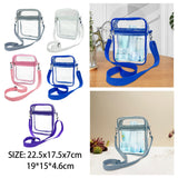 Maxbell 4xClear Crossbody Bag Clear Purse Bag for Travel Outdoor Sports Events Gray Large