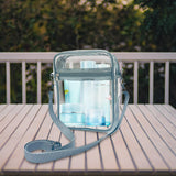 Maxbell 2xClear Crossbody Bag Clear Purse Bag for Travel Outdoor Sports Events Gray Large