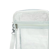 Maxbell 2xClear Crossbody Bag Clear Purse Bag for Travel Outdoor Sports Events White Small