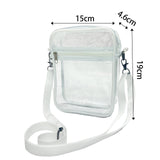 Maxbell 4xClear Crossbody Bag Clear Purse Bag for Travel Outdoor Sports Events White Small
