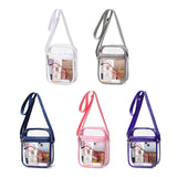 Maxbell 3xClear Crossbody Bag Clear Purse Bag for Travel Outdoor Sports Events White Small