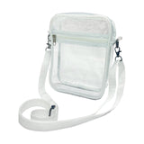 Maxbell 4xClear Crossbody Bag Clear Purse Bag for Travel Outdoor Sports Events White Small