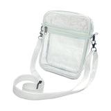 Maxbell 4xClear Crossbody Bag Clear Purse Bag for Travel Outdoor Sports Events White Small