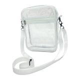 Maxbell 2xClear Crossbody Bag Clear Purse Bag for Travel Outdoor Sports Events White Small