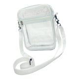 Maxbell 4xClear Crossbody Bag Clear Purse Bag for Travel Outdoor Sports Events White Small